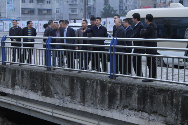 田中文带队视察市城区黑臭水体治理情况
